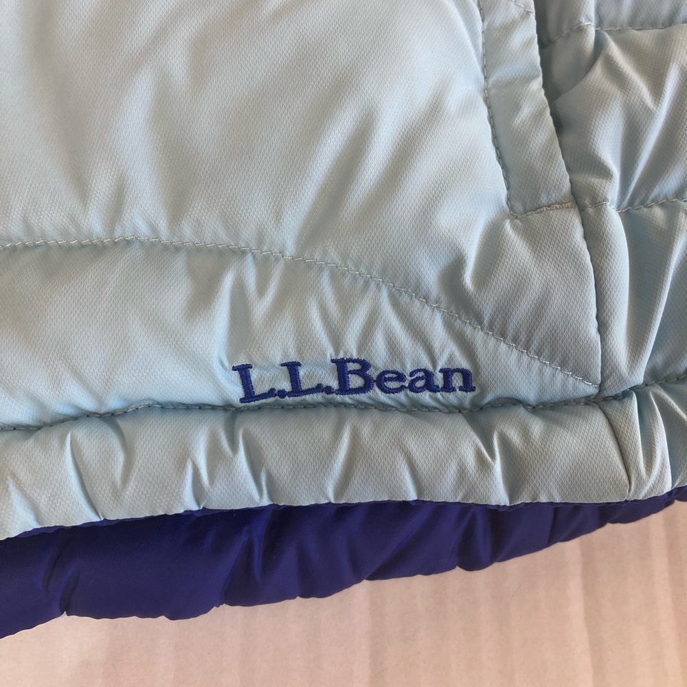 L.L.Bean Puffer Down Filled Vest Zipper Reversible Women’s Size Large - Picture 7 of 9